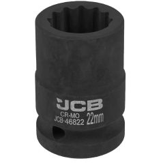 JCB Nasadka udarowa 3/4" 22mm 12-kątna Cr-Mo KLUCZ nasadowy