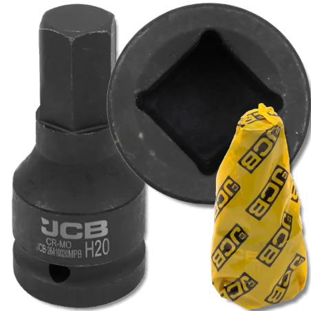 JCB Nasadka BIT udarowa 3/4" 20mm 6-kątna Cr-Mo KLUCZ nasadowy