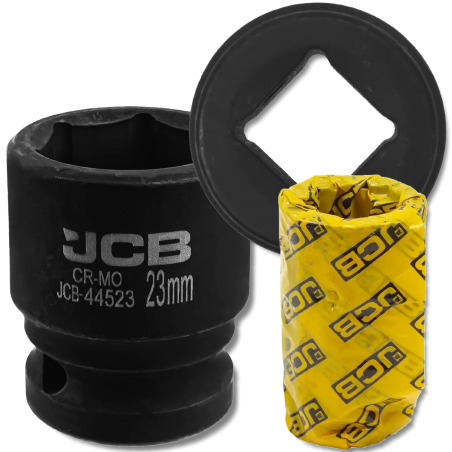 JCB Nasadka udarowa 1/2" 23 mm 6-kątna Cr-Mo KLUCZ nasadowy