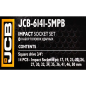 JCB Zestaw NASADEK udarowych 3/4" Cr-Mo 6-kątnych 14 ELEMENTÓW 17-50mm