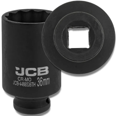 JCB NASADKA udarowa GŁĘBOKA cienkościenna 1/2" Cr-Mo 12-kątnych 36mm