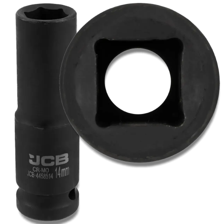 JCB NASADKA udarowa GŁĘBOKA 1/2" Cr-Mo 6-kątna 14mm KLUCZ NASADOWY