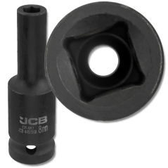 JCB NASADKA udarowa GŁĘBOKA 1/2" Cr-Mo 6-kątna 8mm KLUCZ NASADOWY