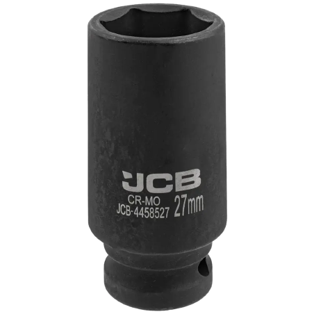 JCB NASADKA udarowa GŁĘBOKA 1/2" Cr-Mo 6-kątna 27mm KLUCZ NASADOWY