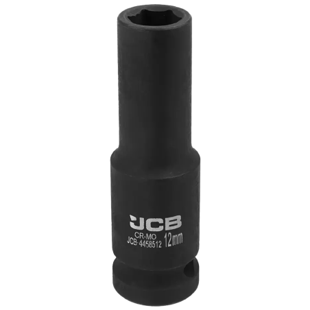 JCB NASADKA udarowa GŁĘBOKA 1/2" Cr-Mo 6-kątna 12mm KLUCZ NASADOWY