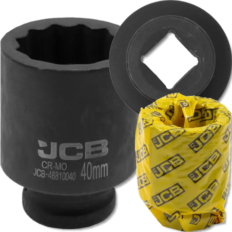 JCB NASADKA udarowa GŁĘBOKA 3/4" Cr-Mo 12-kątna 40mm KLUCZ NASADOWY