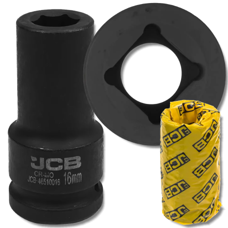 JCB NASADKA udarowa GŁĘBOKA 3/4" Cr-Mo 6-kątna 16mm KLUCZ nasadowy