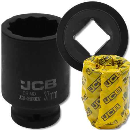 JCB NASADKA udarowa GŁĘBOKA 3/4" Cr-Mo 12-kątna 37mm KLUCZ NASADOWY
