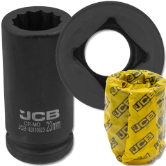 JCB NASADKA udarowa GŁĘBOKA 3/4" Cr-Mo 12-kątna 23mm KLUCZ NASADOWY