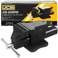 JCB Imadło STALOWE z kowadłem 5" - 125mm KOWADEŁKOWE z uchwytem do RUR
