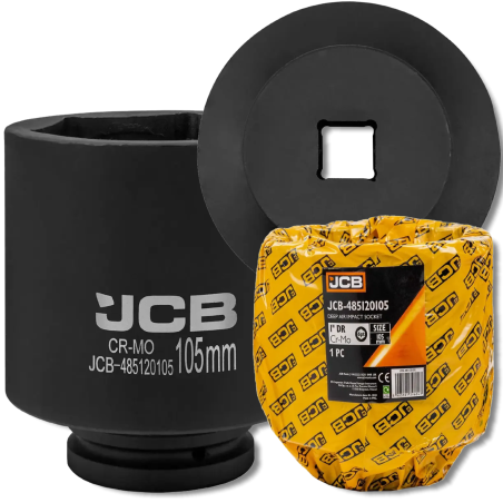 JCB Nasadka UDAROWA głęboka 1" 105mm 6-kątna Cr-Mo KLUCZ nasadowy