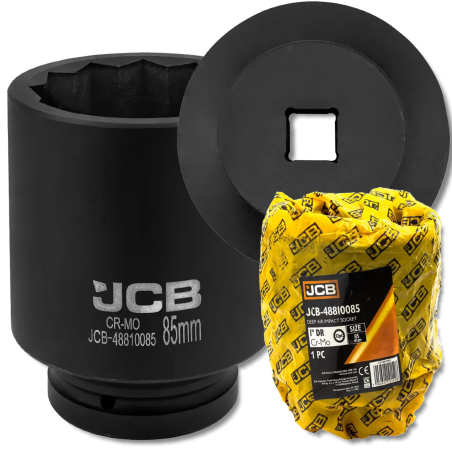 JCB Nasadka UDAROWA głęboka 1" 85mm 12-kątna Cr-Mo KLUCZ nasadowy