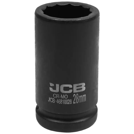 JCB NASADKA udarowa GŁĘBOKA 3/4" Cr-Mo 12-kątna 28mm KLUCZ NASADOWY