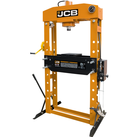 JCB Prasa HYDRAULICZNA podłogowa WARSZTATOWA 50T z PEDAŁEM nożnym +MANOMETR