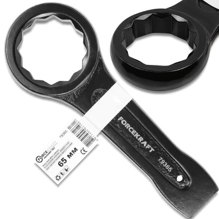 FORCEKRAFT Klucz OCZKOWY udarowy do PODBIJANIA 65mm 295mm Cr-Mo