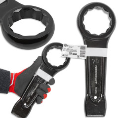 FORCEKRAFT Klucz OCZKOWY udarowy do PODBIJANIA 70mm 320mm Cr-Mo