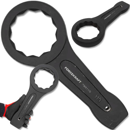 FORCEKRAFT Klucz OCZKOWY udarowy do PODBIJANIA 110mm 430mm Cr-Mo
