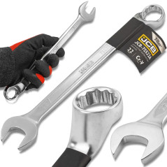 JCB Klucz PŁASKO-OCZKOWY odgięty o 75 STOPNI 22mm STAL CR-V dwustronny