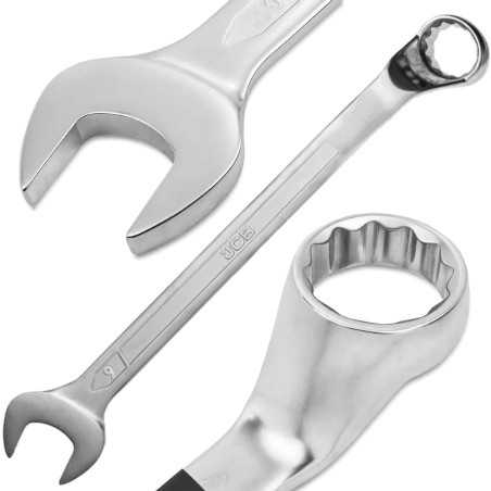JCB Klucz PŁASKO-OCZKOWY odgięty o 75 STOPNI 18mm STAL CR-V dwustronny