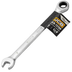 JCB Klucz PŁASKO-OCZKOWY z GRZECHOTKĄ 2-stronny 9mm Cr-V 12-KĄTNY