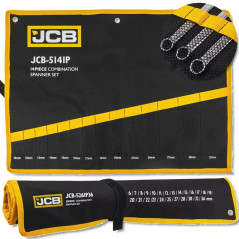 JCB Płachta POKROWIEC na klucze 14 KIESZENI organizer MATERIAŁOWY 10-32 mm