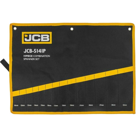 JCB Płachta POKROWIEC na klucze 14 KIESZENI organizer MATERIAŁOWY 10-32 mm