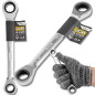 JCB Klucz OCZKOWY dwustronny z GRZECHOTKĄ 14x17mm Cr-V 12-KĄTNY