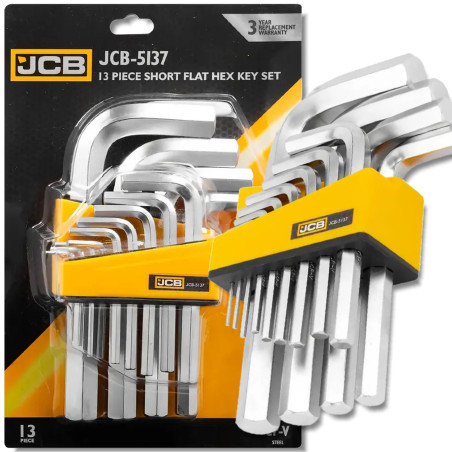 JCB Zestaw KLUCZY IMBUS 13 ELEMENTÓW 2-19mm typu L Cr-V HEX