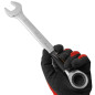 JCB Klucz PŁASKO-OCZKOWY z GRZECHOTKĄ krótki 2-stronny 21mm Cr-V 12-KĄTNY