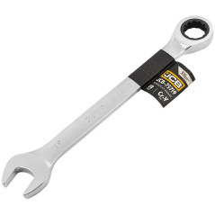 JCB Klucz PŁASKO-OCZKOWY z GRZECHOTKĄ krótki 2-stronny 19mm Cr-V 12-KĄTNY