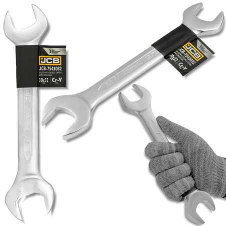 JCB Klucz PŁASKI CR-V 30-32mm DWUSTRONNY mocny SOLIDNY standard