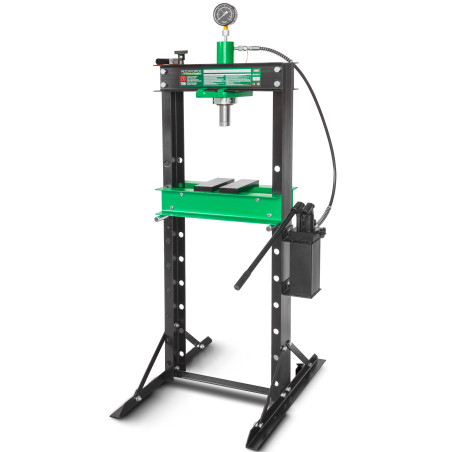 ROCKFORCE Prasa HYDRAULICZNA warsztatowa 20 TON + PRYZMY pompa z MANOMETREM