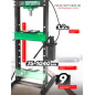 ROCKFORCE Prasa HYDRAULICZNA warsztatowa 20 TON + PRYZMY pompa z MANOMETREM