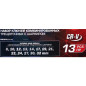 FORCEKRAFT Zestaw KLUCZY płasko-oczkowych z GRZECHOTKĄ 13 ELEMENTÓW 8-32mm