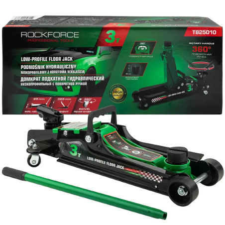 ROCKFORCE Podnośnik hydrauliczny 3 TONY typu Żaba NISKOPROFILOWY