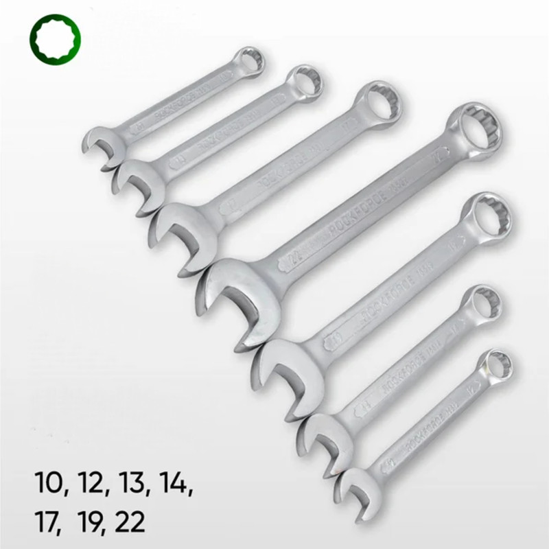 ROCKFORCE Zestaw NARZĘDZI 74 ELEMENTY 6-kątnych 1/4" 1/2" stal CRV komplet