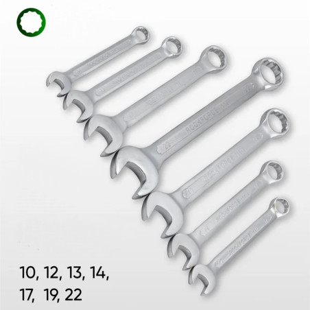 ROCKFORCE Zestaw NARZĘDZI 74 ELEMENTY 6-kątnych 1/4" 1/2" stal CRV komplet