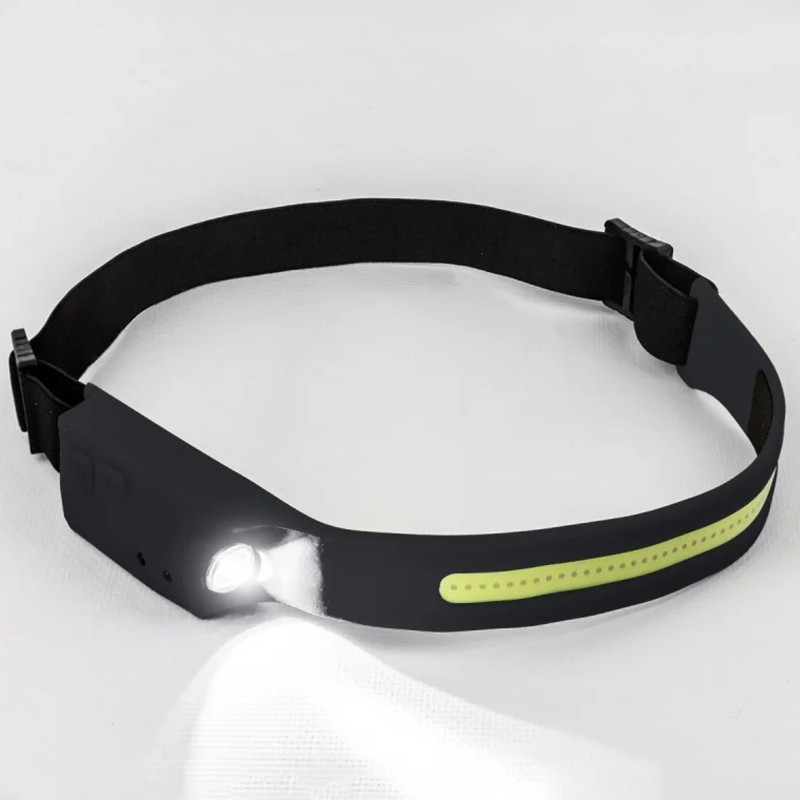 ROCKFORCE Latarka CZOŁOWA akumulatorowa 2w1 LED z czujnikiem RUCHU USB-C