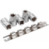 ROCKFORCE Zestaw NASADEK 1/2" profil E komplet 5 ELEMENTÓW stal Cr-V listwa