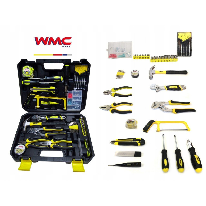 OUTLET WMC Zestaw narzędzi klucze wkrętaki bity walizka 100el