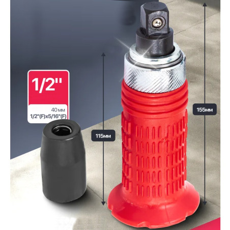 FORCEKRAFT Wkrętak UDAROWY 1/2" z ZESTAWEM bitów i ADAPTEREM 8 ELEMENTÓW