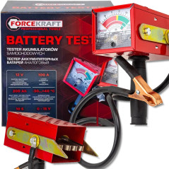 FORCEKRAFT TESTER stanu NAŁADOWANIA bateriii AKUMULATOROWEJ 12V