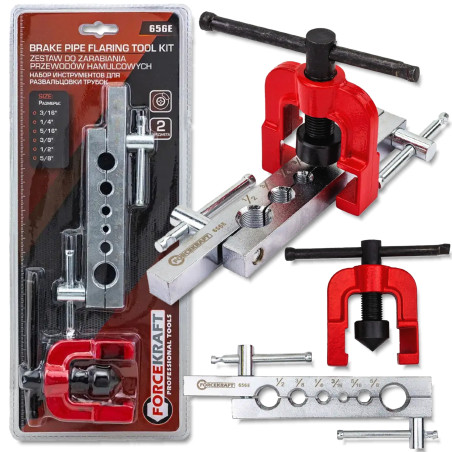 FORCEKRAFT Zestaw do ROZSZERZANIA rur KOMPLET 3/16" - 5/8" STAL
