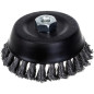 ROCKFORCE Szczotka DOCZOŁOWA do SZLIFIEREK 125mm MHD M14 drut STALOWY