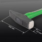 ROCKFORCE Młotek ŚLUSARSKI budowlany ERGONOMICZNY do BLACHY warsztatów 300g ROCKFORCE Młotek ŚLUSARSKI budowlany ERGONOMICZNY do BLACHY warsztatów 300g