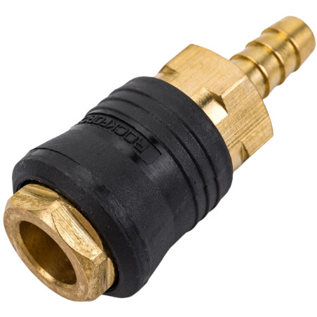 ROCKFORCE Szybkozłącze PNEUMATYCZNE z ZAWOREM jodełka 8mm ONE TOUCH