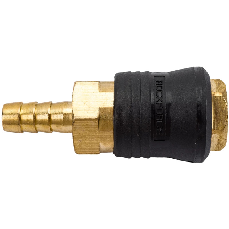 ROCKFORCE Szybkozłącze PNEUMATYCZNE z ZAWOREM jodełka 8mm ONE TOUCH