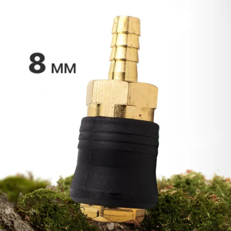 ROCKFORCE Szybkozłącze PNEUMATYCZNE z ZAWOREM jodełka 8mm ONE TOUCH