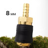 ROCKFORCE Szybkozłącze PNEUMATYCZNE z ZAWOREM jodełka 8mm ONE TOUCH