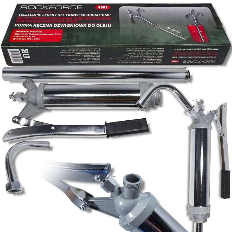 ROCKFORCE Tłokowa POMPA dźwigniowa do POMPOWANIA oleju z BECZKI 100-200 L ROCKFORCE Tłokowa POMPA dźwigniowa do POMPOWANIA oleju z BECZKI 100-200 L